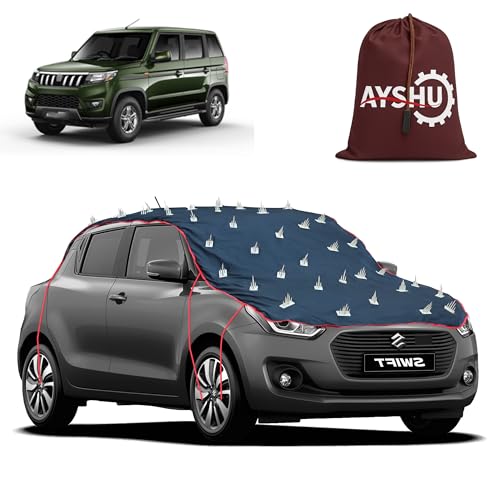 Image of AYSHU Water-Resistant Spike Car Cover for Hyundai i20 - Protects from Dogs, Monkeys, Dust, Sunlight & UV - Full Roof Universal Fit