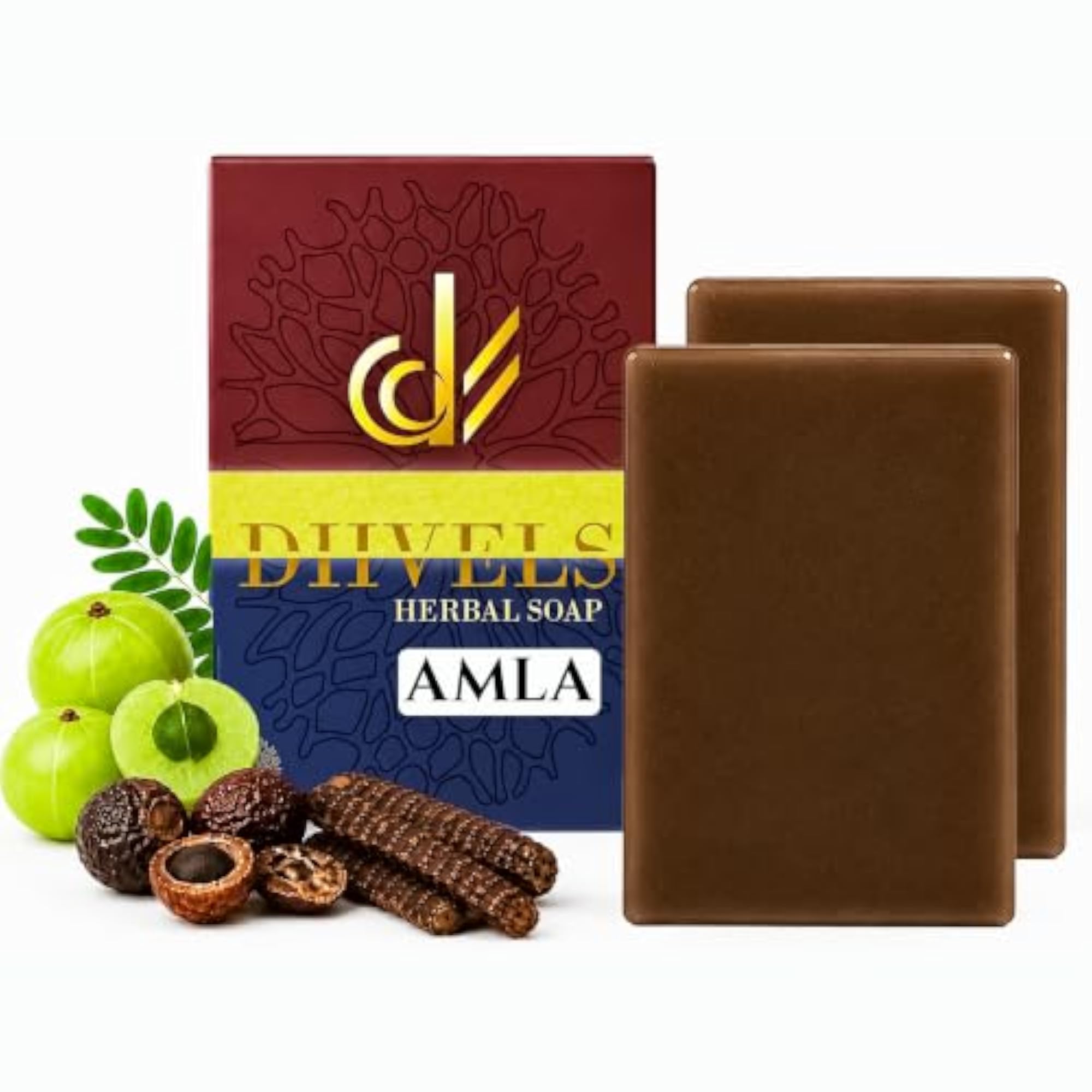 Diivels Organic Amla Reetha Shikakai Shampoo Soap Bar
