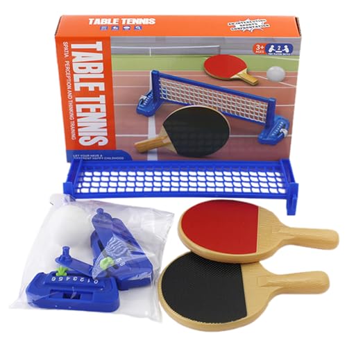 Mini Set Tennis Table, Jeux Interactifs de Bureau - Portable pour Enfants Garçons Activités Éducatives Intérieures pour Maison École Fêtes