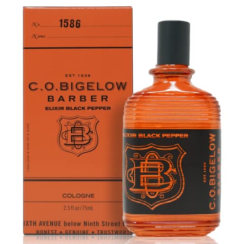 C.o. Bigelow Cologne For Men - Elixir Black Pepper - No. 1586, 2.5 Fl Oz, Cologne For Men, Bourbon & Sandalwood Scented, Masculine, Refined, Long Lasting Mens Cologne #TOP15