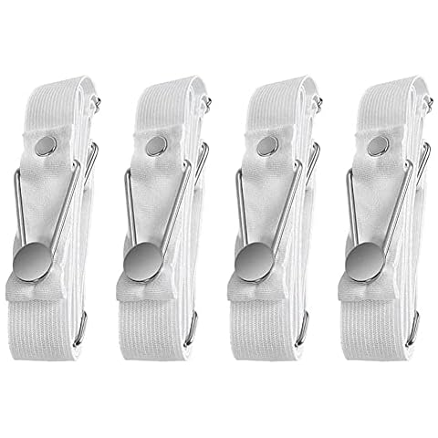 Apofly Bett Blatt Halter Fasteners Clip Bettbezug Daunendecke Halter Verstellbare Spannlaken Träger Elastische Greifer Strapse Weiß 4pcs Cover