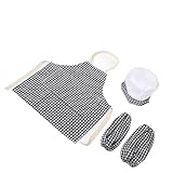 BESPORTBLE 1 Satz Kochuniform für Koch verkleidet sich Hüte kochen hoch Schürzen kochmütze kinderküche zubehör Kleinkindschürze und Kochmütze Kinderkochwerkzeuge Polyester Weiß