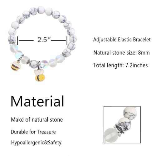 FUSTMW Honey Bee Bracelet Honey Pot Jewelry for Bee Lovers Gifts for Beekeepers Bumblebee Gift Appreciation Gifts2