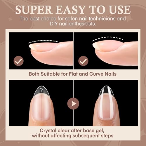 Image of Luckyfairy Short Almond Nail Tips, 240pcs 15 Sizes Soft Acrylic Gel Nail Tips Pre-shape Full Cover False Nails Long-Lasting Press on Almond Nails Tips Set for Nail Extensions Nail Salon DIY