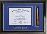 3art Diploma Tassel Frame 7X9 BLACK/BLUE (CUSTOMIZABLE) 2021