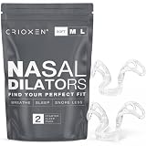 CRIOXEN Nasal Dilators for Breathing Sleeping - Reusable Internal Nostril Nose Opener, Anti Snoring Device Maximum Nasal Airflow Support Comfortable Fit for Congestion 2 Pack Soft M/L