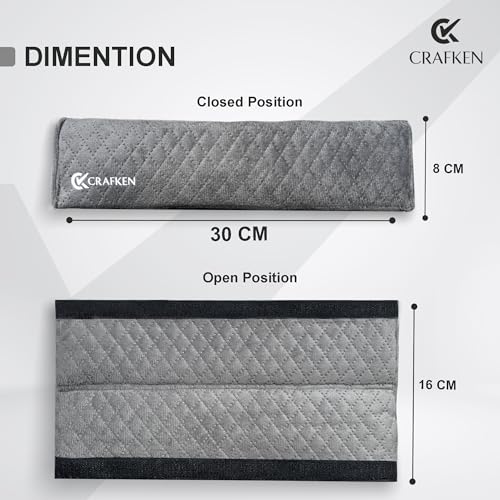 Image of Car Seat Belt Shoulder Pads - Soft Seat Belt Cushion Cover for Car, Universal Safety Belt Strap Pad, Premium Fabric Neck & Shoulder Support for Comfortable Driving, (Grey, 12 Inch)