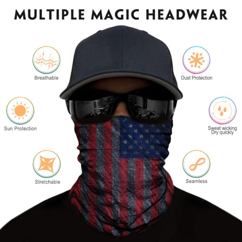 Image of Neck Gaiter for Men Women Headwear Bandana Head Wrap Face Scarf Mask Cover Warmer Balaclava-Seamless & Versatile