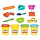 Play-Doh Starter Set, mit 4 Dosen zu je 56 Gramm und 9 Accessoires zum Schneiden und Formen, dazu Tasche zum Aufbewahren, für Kinder im Vorschulalter, Kinder