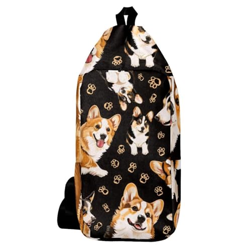 Sac à dos à bandoulière Corgi léger pour homme femme
