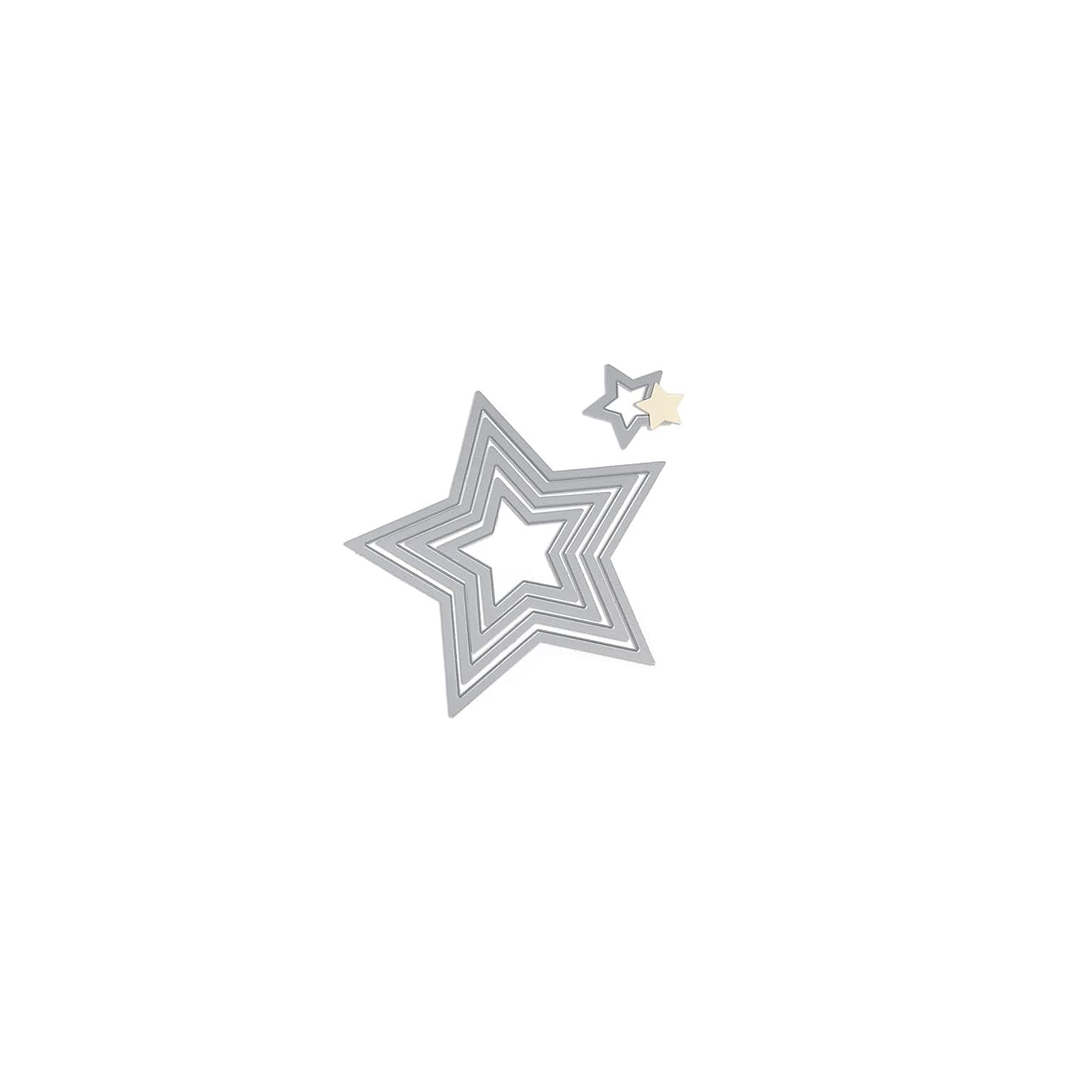 Sizzix Framelits Die Stars, Set of 5, Multi-Colour,11.11cm