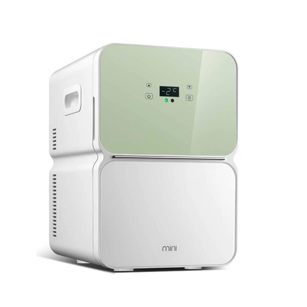Voiture Mini Réfrigérateur RJJ 22L Vert Petit Frigo Cosmétique Chambre et Voyage