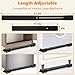 LUCKUP Heavy Duty Appliance Rollers W/Crowbar, Extendable Washing Machine Stand Furniture Rollers Mobile Fridge Base Furniture Sliders for Refrigerators Washer and Dryer Support 660 lbs, Silver