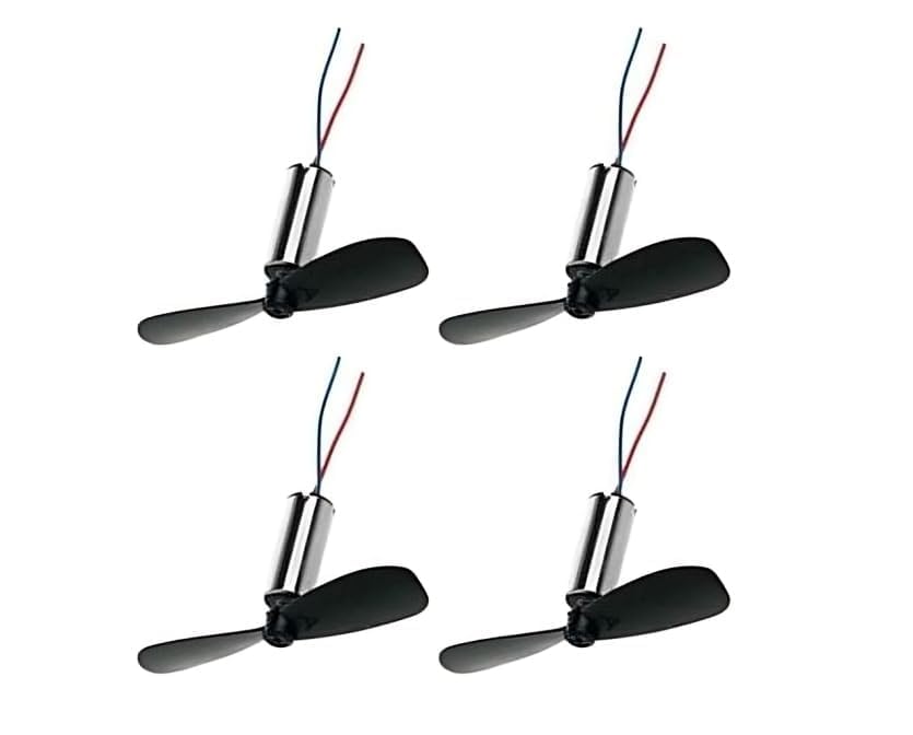 Image of SP Electron Metal Combo of Pair of 4 Pcs DC 3.7V 716 7x16mm Micro Coreless Motor with Propeller & 4CH RC remote control 27MHz circuit PCB transmitter & HCY-602030 500Mah LiPo for RC Toys kit