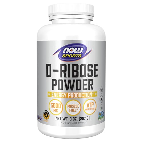 NOW Foods Sports Nutrition D-Ribose Powder 5 000 mg Certified Non-GMO Energy Production* 8-Ounce