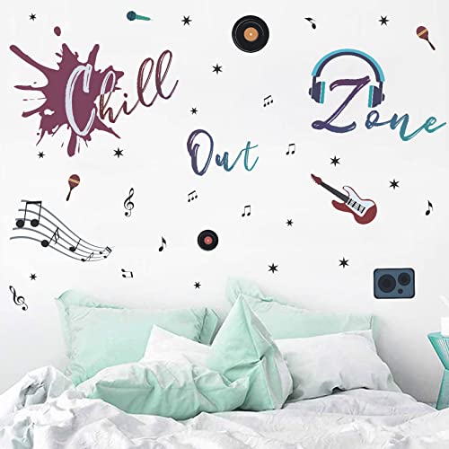INDIGOS UG Wandtattoo "Chill Out Zone" - 80x30 Cm, Gold, Selbstklebend Für Glatte Wände