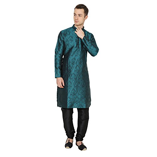 Kurta Churidar de seda jacquard exclusivo Wondercraft confección premium