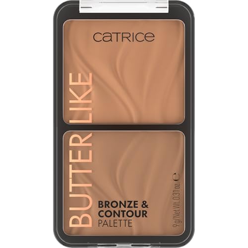 Catrice Butter Like Bronze & Contour Palette | 2-in-1 Ultra-Blendable Bronzer & Contour Duo | Buttery Powder Texture | Vegan & Cruelty Free (010 | Born To Shape)