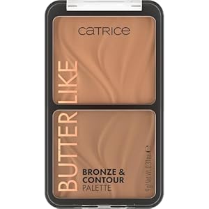 Catrice Butter Like Bronze & Contour Palette | 2-in-1 Ultra-Blendable Bronzer & Contour Duo | Buttery Powder Texture | Vegan & Cruelty Free (010 | Born To Shape)