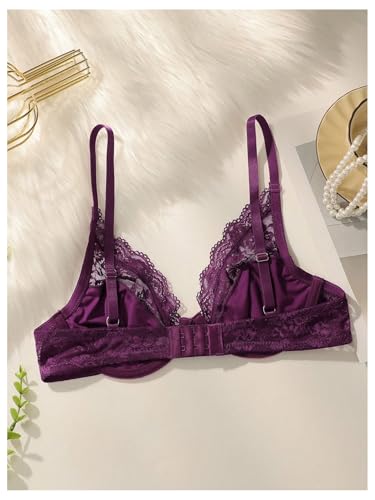 Image of SOLY HUX Women's Sexy Lace Bras Underwire Everyday Bra Comfort Push Up Bralettes