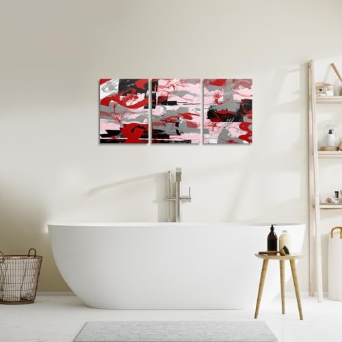 Toile murale abstraite Loussiesd 3 panneaux - triptyque géométrique moderne 40x30 cm - 5