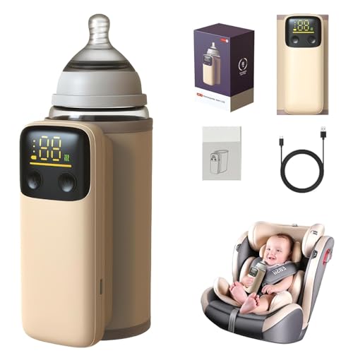 Image of Portable Bottle Warmer,Portable Bottle Warmer for Travel,Fast Baby Milk Warmer with Timer, Capacity of 6000 MAh, Fits All Bottle Shapes (1 PCS)
