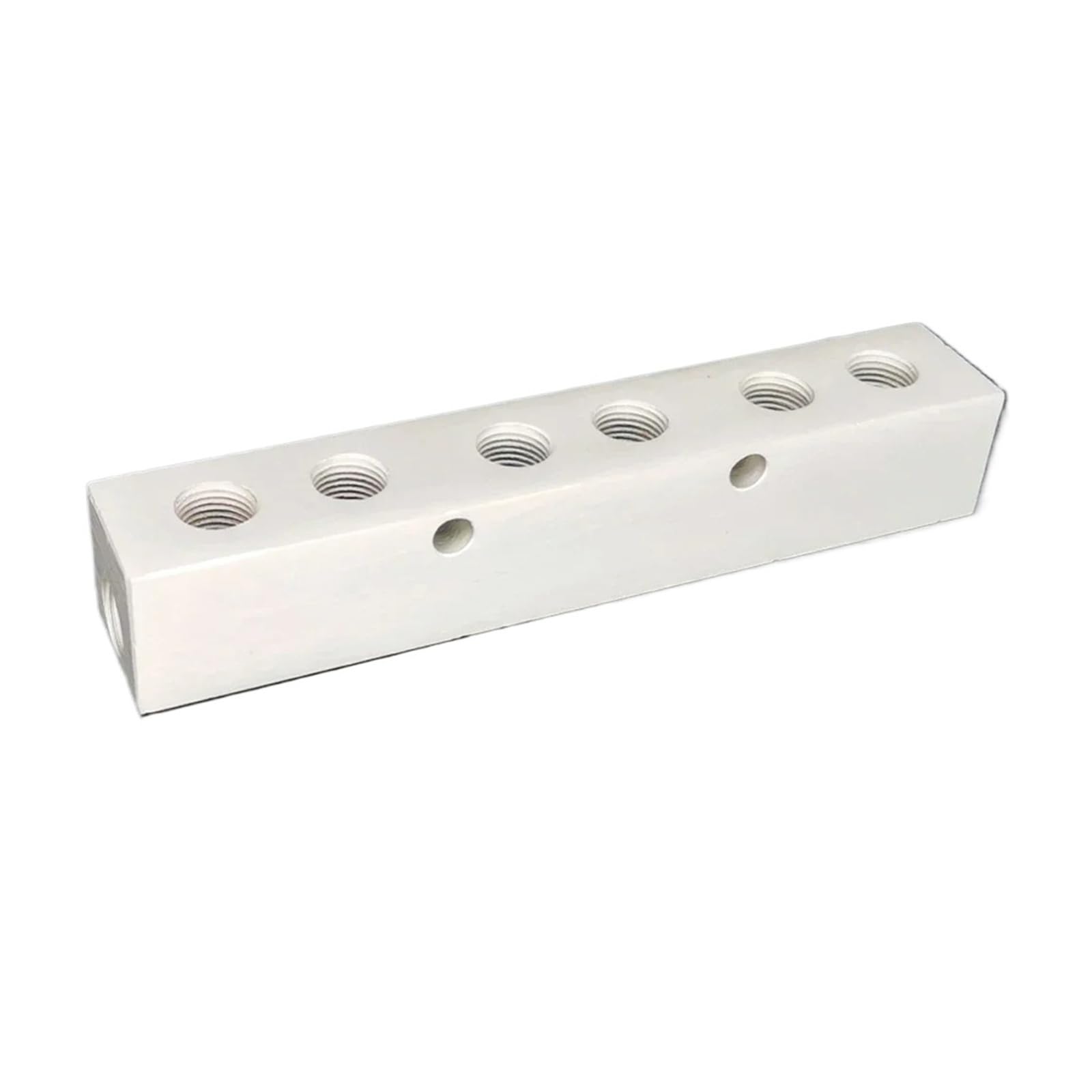 Bloque colector de aluminio 1/4 hembra de 4 vías para distribución en compresor de aire