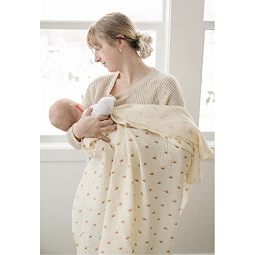 Image of Konssy 3 Pack Muslin Swaddle Blankets for Unisex, Newborn Receiving Blanket, Large 47 x 47 inches, Soft Breathable Muslin Baby Swaddles for Boys & Girls