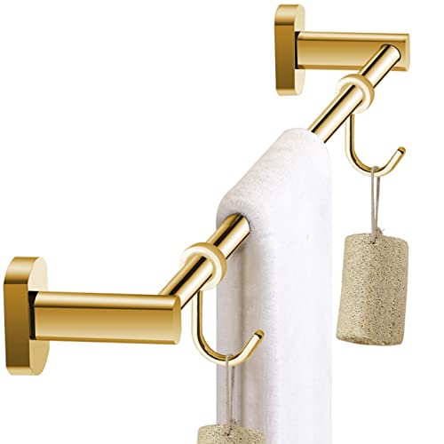 Porte-serviette simple or 60 cm pour éviter les serviettes humides au sol
