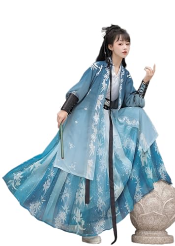 Womens Hanfu Dress Chinese Style Traditional Ancient Ming Dynasty Embroidered Han Costume Martial Arts Outfit for Women3
