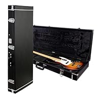 Hard-shell wooden electric bass case with black exterior 2mm foam padding with interior lining Chrome hardware Accessory compartment Perfect for musicians looking for quality gear at an affordable price
