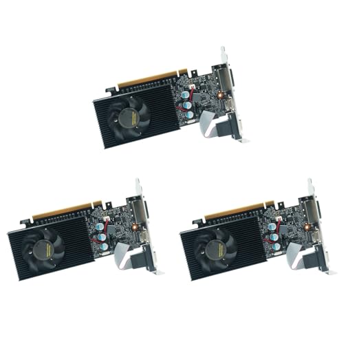 Generchin 3X Tarjeta Gráfica GT730 de 2 GB GT730 DDR3 Tarjetas Gráficas DDR3 de 64 bits Tarjeta de Vídeo GT 730 DDR3 Compatible con