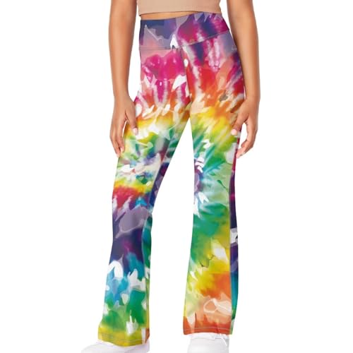 Girls Workout Flare Leggings High Waist Tummy Control Bell Bottom Pants Casual Full Length Athletic Pants for Teens