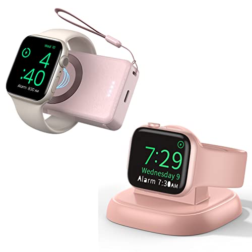 Lvfan Portable Charger For Apple Watch, Wireless Fast Charger For Apple Watch Series 8 7 6 5 4 3 2 1 Ultra Se(Pink) #TOP4