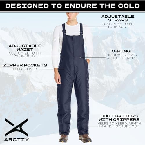 Arctix Men's Essential Insulated Bib Overalls, Blue Night, Large (36-38W * 32L) - 2