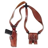 Galco Vertical Shoulder Holster System for S&W L FR 686 4-Inch (Tan, Ambi)