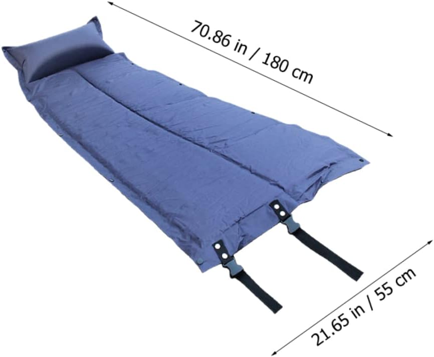 Convenient Inflatable Camping Mat with Pillow Portable Sleeping Pad for Outdoor Activities Ergonomic Design for Optimal Comfort for Picnics Hiking and Camping
