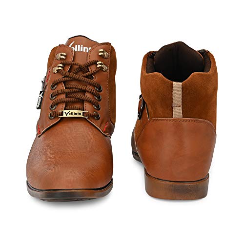 Image of Vellinto Mens Plyutherene Leather Sporty Casual with Strong Grip Boots Shoes for Man