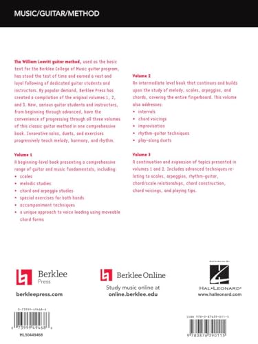 William Leavitt Modern Method for Guitar Volumes 1 2 3 | Gitarrenschule mit Übungen für Anfänger und Fortgeschrittene | Komplettes Gitarrenbuch | ... und Studium: Volumes 1, 2, 3 Complete