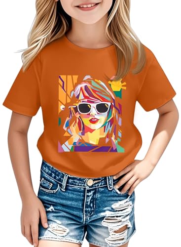 Image of Girl Country Music T-Shirt - Kids Singer Letters Graphic Birthday Shirts Gifts Fan Song Tour Concert Outfit Top