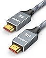 Capshi 2ft 8K 4K@120Hz HDMI Cable 2.1, 48Gbps High Speed Cord for PS5/4, TV, Gaming Console, Monitor, 8K@60Hz, 2K@240Hz, 144Hz, Support HDR, eARC, DTS:X, HDCP 2.2 & 2.3, Braided, Grey