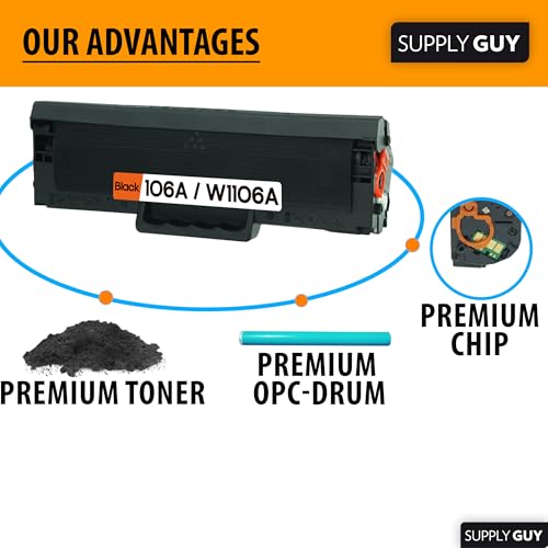 Supply Guy 106A W1106A Toner Nero Compatibile Con Hp Laser 107A 107W 135A 135W 135WG 137FWG Mfp 135A Mfp 135W Mfp 135WG Mfp 137FWG Cartucce Multipack Stampante Laser 107 135 ( 1 Cartucce Toner ) - 6