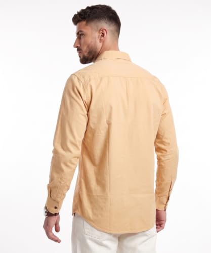 Image of Amazon Brand - INKAST Men Solid Cotton Shirt | Casual Wear | Basic Essential Plain Everyday & Office Wear | Full Sleeve | Regular Fit