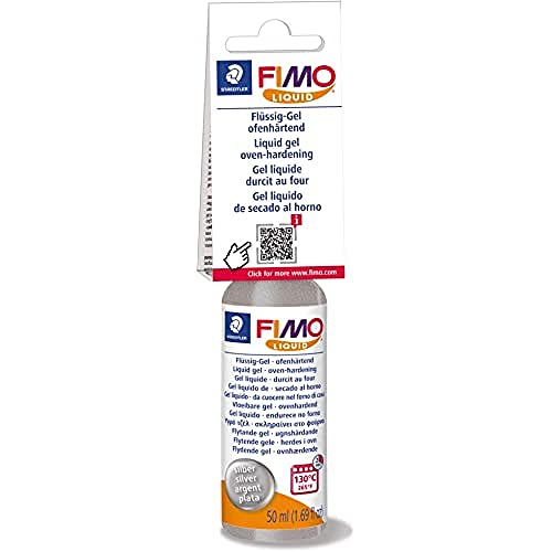 Staedtler FIMO Liquid, Gel fluide gris pour pâte FIMO durcissant au four, Pour techniques de collage et jointoiement, Flacon de 50 millitres, 8050-81