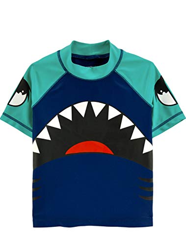 Carter's Free Combination Boys Rashguard and Swim Trunks (Blue Shark Rashguard