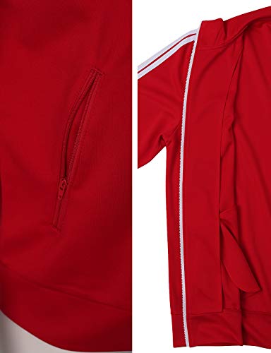 H2H Mens Active Slim Fit Track Lightweight Jacket Zip-Up Long Sleeve Red Us S/Asia M (Cmoja0103) #TOP5