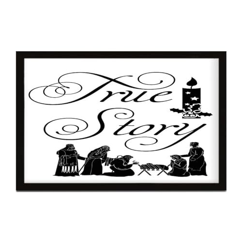Crèche de Noël murale rétro en bois pour salon et maison rustique