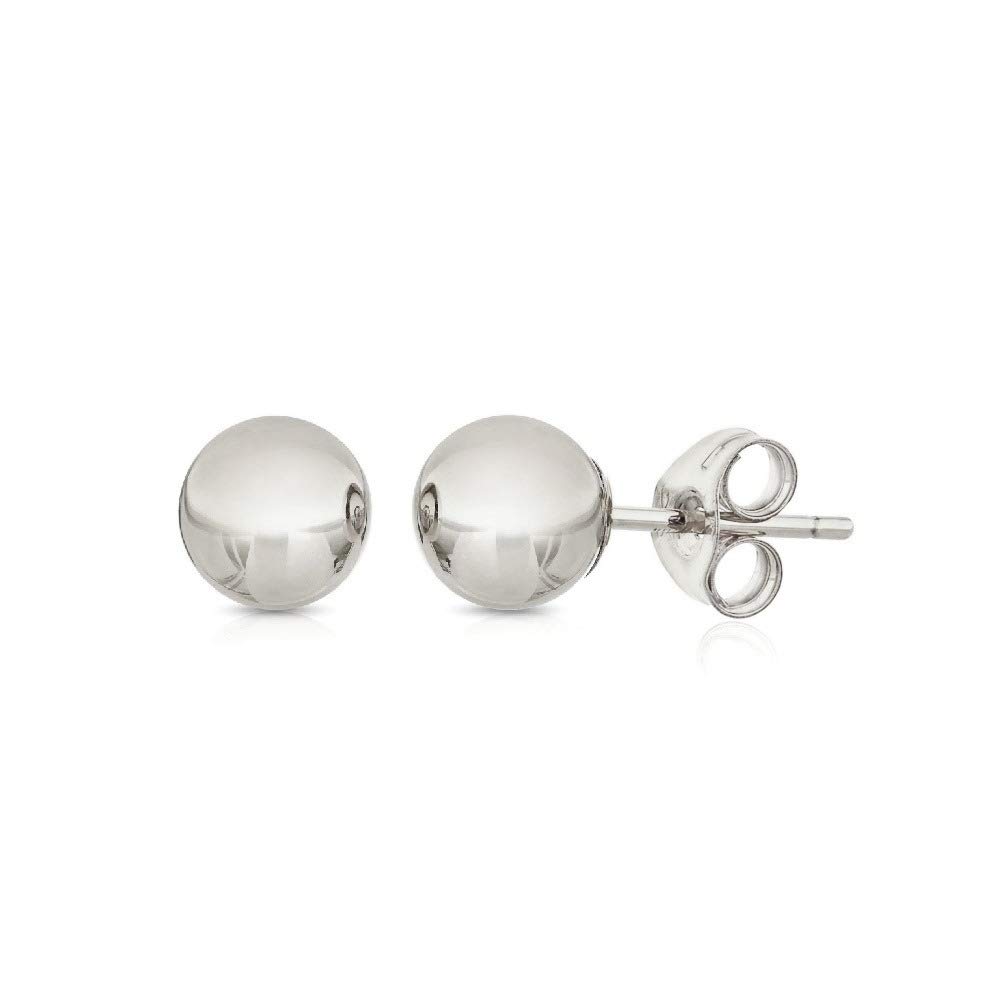 Pori Jewelers Premium 14K Gold Ball Stud Earrings - Available in Yellow, Rose & White Gold- Multiple Options Available