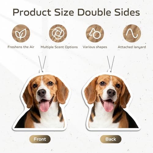 Image of HINFKA Custom Photo Car Air Fresheners for Event Giveaways | Business Gifts; Double-Sided Print Company Logo; 10-1000 Pcs Bulk Orders; Scent Options Available; Custom Shape