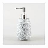 JJJing5 Nachfüllbarer Seifenspender, Steinseifenspender, Pumpe, 400 ml, Badezimmer, Lotionspender, Handseifenspender, Duschflaschenspender, Küche (grau)